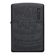  Zippo - 29989 Tone On Tone Design - Black Matte