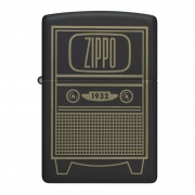  Zippo - 48619 Vintage TV Design Black Matte